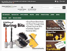 Tablet Screenshot of precisionbits.com